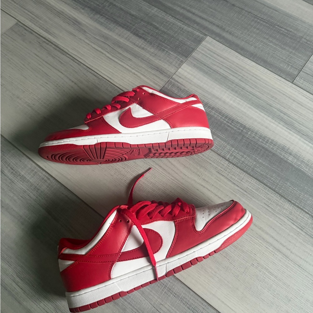 Nike Dunk Low Style Red & White Sneakers St John